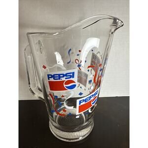 Vintage Pepsi Cola Pitcher 9 inch tall Confetti